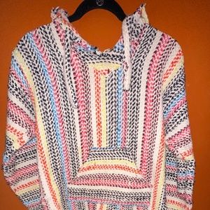 Multicolored mexican baja hoodie S